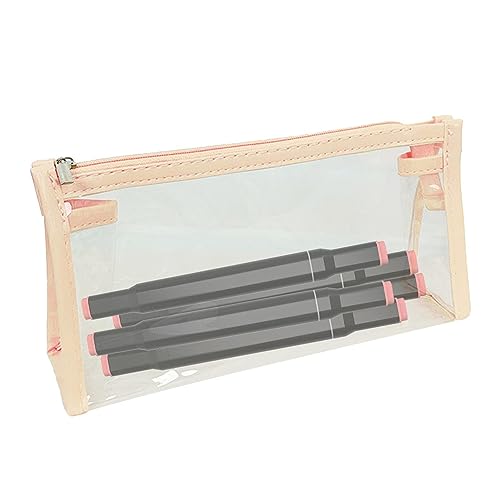 Povanjer Federmäppchen | Große transparente Stift-Organizer-Tasche für Klassenzimmer, Organisation und Aufbewahrung von Schreibwaren für Bleistifte, Stifte, Spitzer, Radiergummis, Lineale und Bänder, von Povanjer