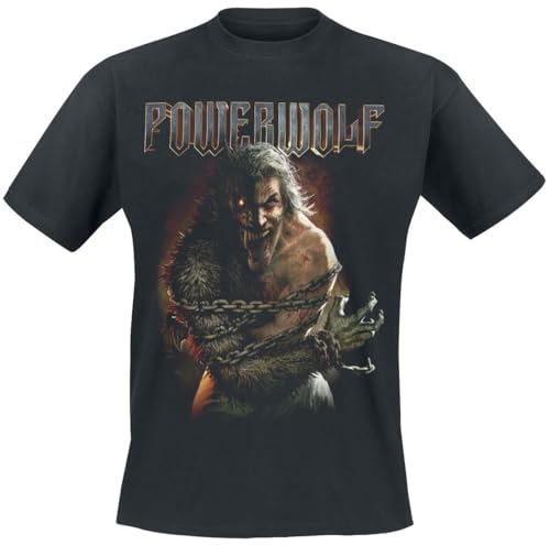 Powerwolf 1589 Männer T-Shirt schwarz L 100% Baumwolle Band-Merch, Bands von Powerwolf