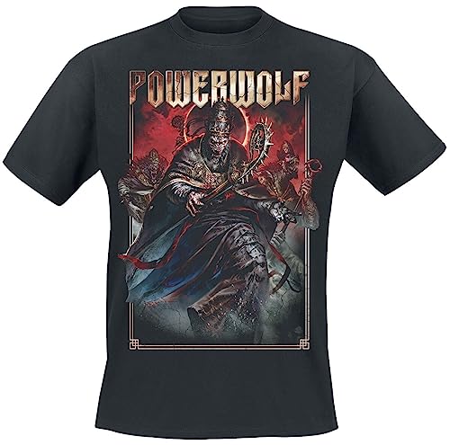 Powerwolf Blood of The Saints Männer T-Shirt schwarz M 100% Baumwolle Band-Merch, Bands von Powerwolf