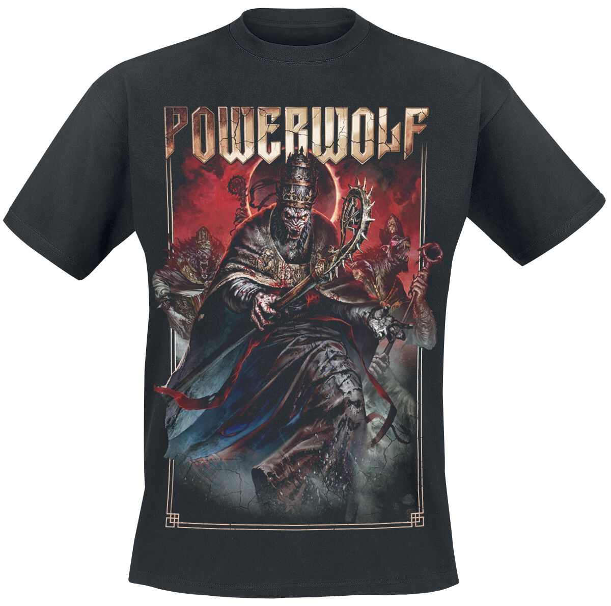 Powerwolf T-Shirt - Blood Of The Saints - S bis XXL - für Männer - Größe M - schwarz  - Lizenziertes Merchandise! von Powerwolf