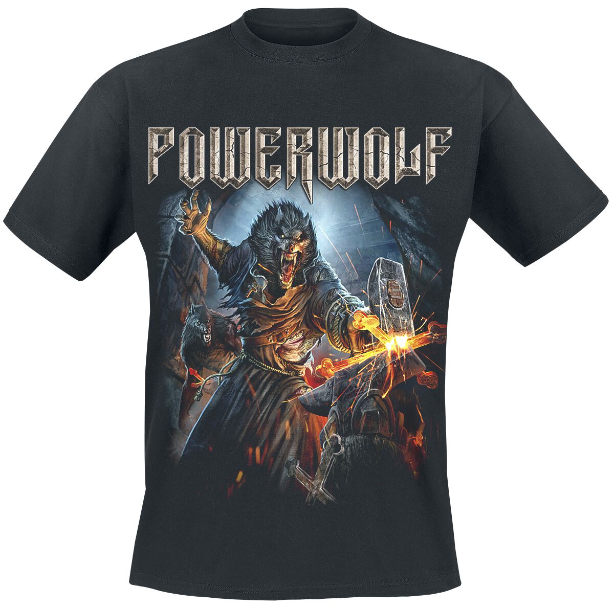 Powerwolf T-Shirt - Incense And Iron - XL bis XXL - für Männer - Größe XXL - schwarz  - Lizenziertes Merchandise! von Powerwolf