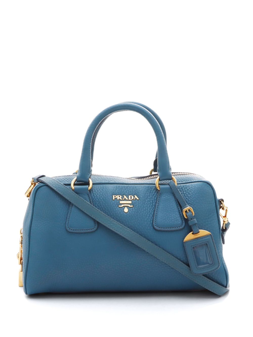 Prada Pre-Owned logo-lettering two-way handbag - Blau von Prada Pre-Owned