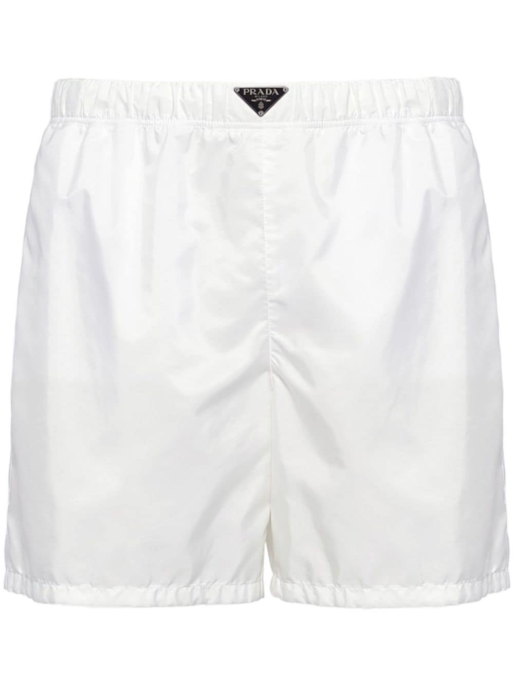 Prada Badeshorts mit Triangel-Logo - Weiß von Prada