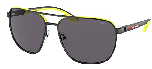 Prada Herren 17G01V Sonnenbrille, Matt Black/Dark Grey Tuning, Einheitsgröße (Herstellergröße: 65) von Prada