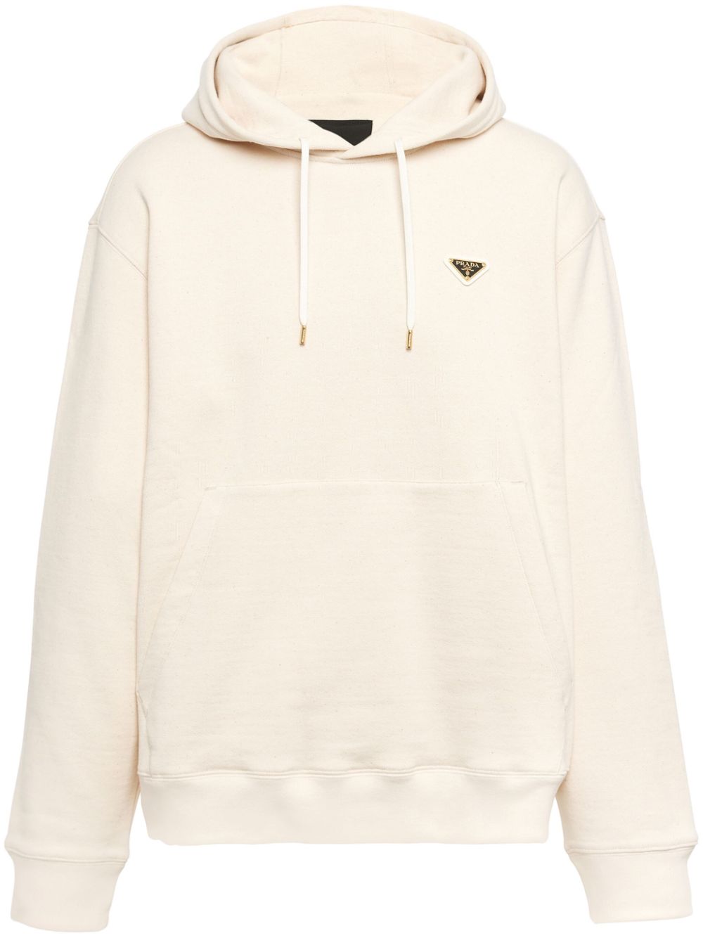 Prada Hoodie mit Triangel-Logo - Nude von Prada