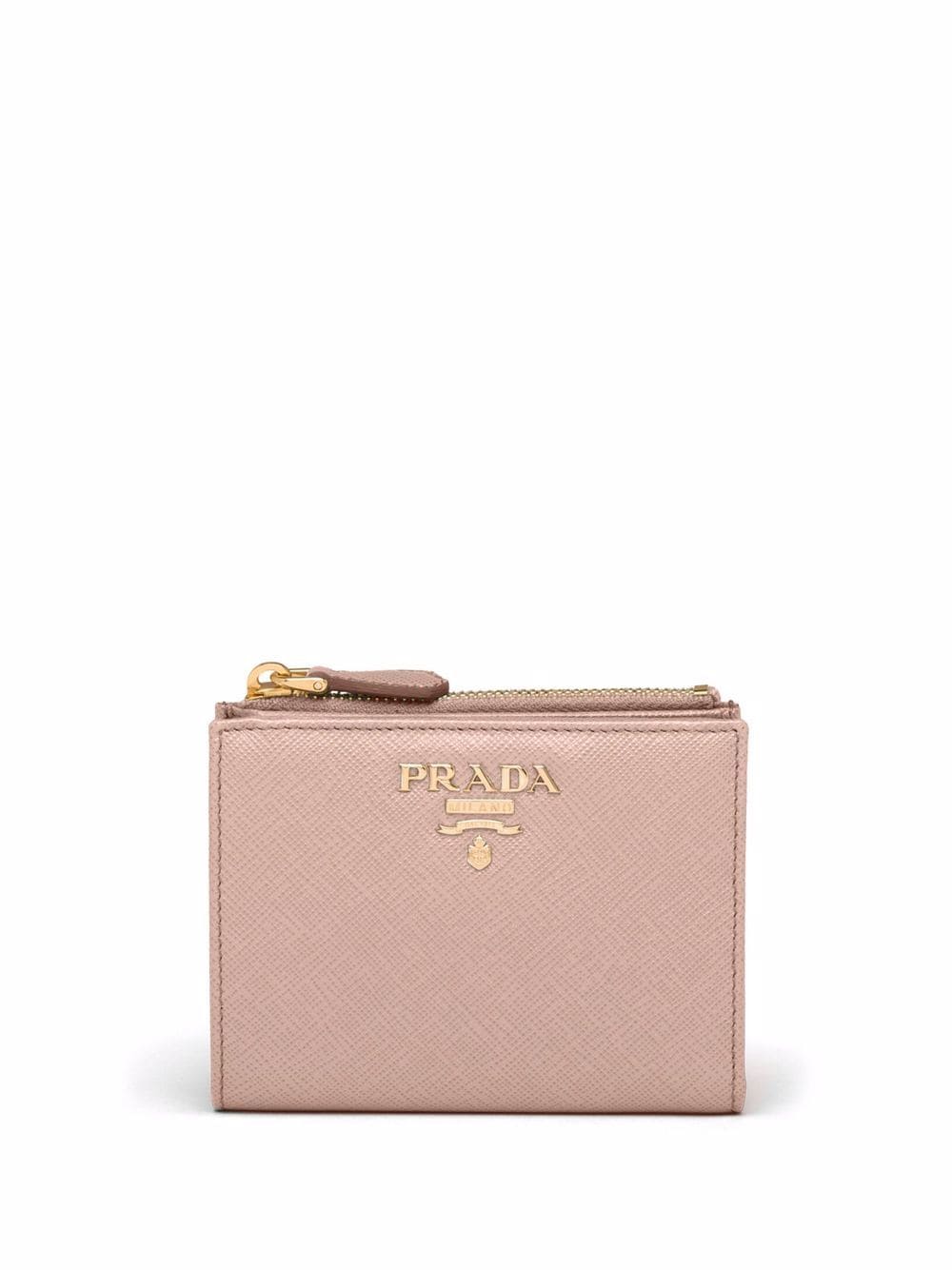 Prada Kleines Portemonnaie aus Saffiano-Leder - Rosa von Prada