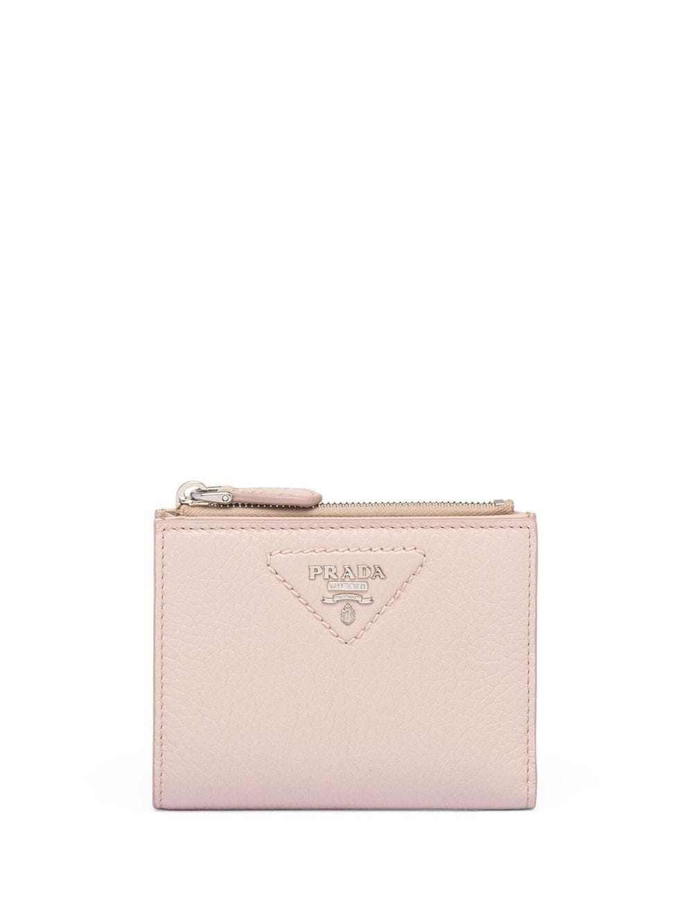 Prada Portemonnaie mit Logo-Applikation - Rosa von Prada