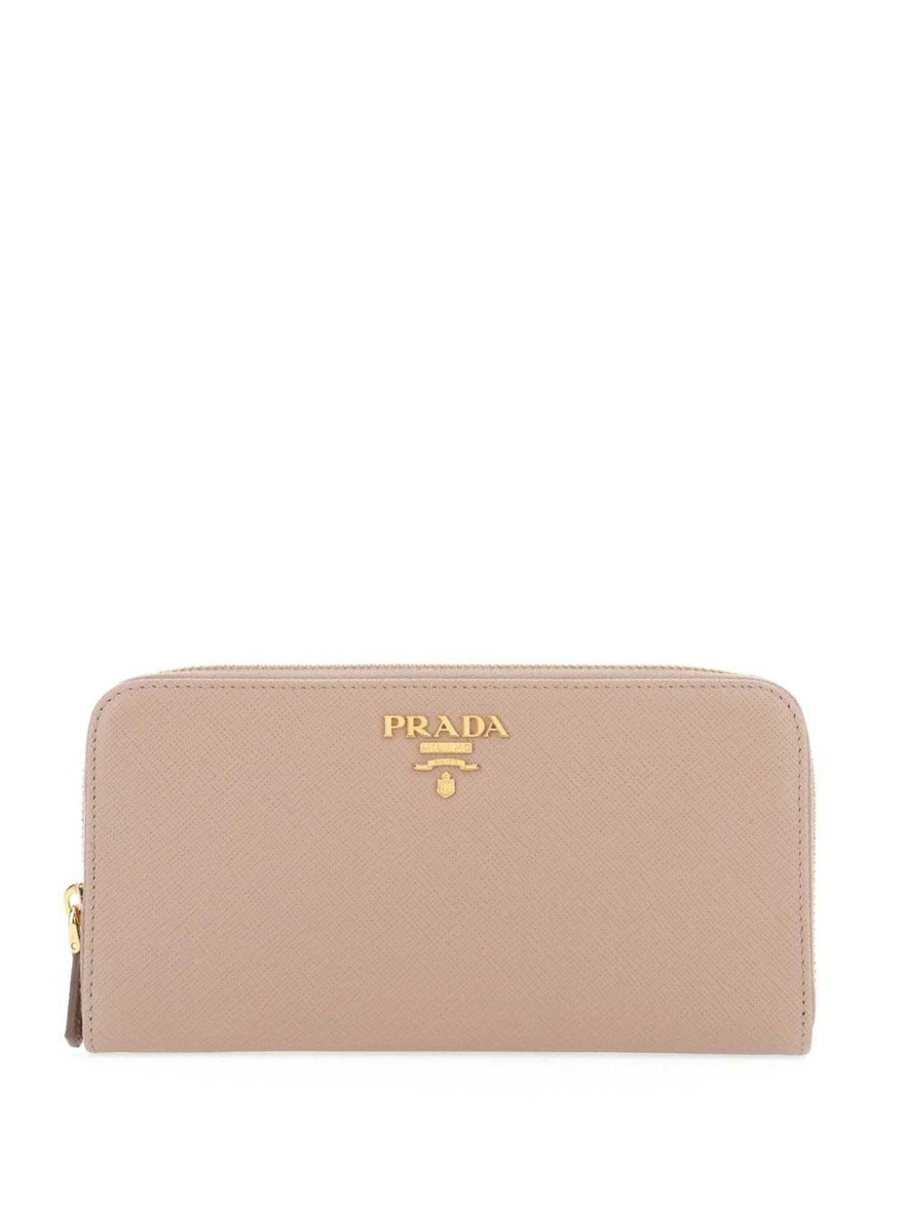 Prada Portemonnaie mit Logo-Schild - Rosa von Prada