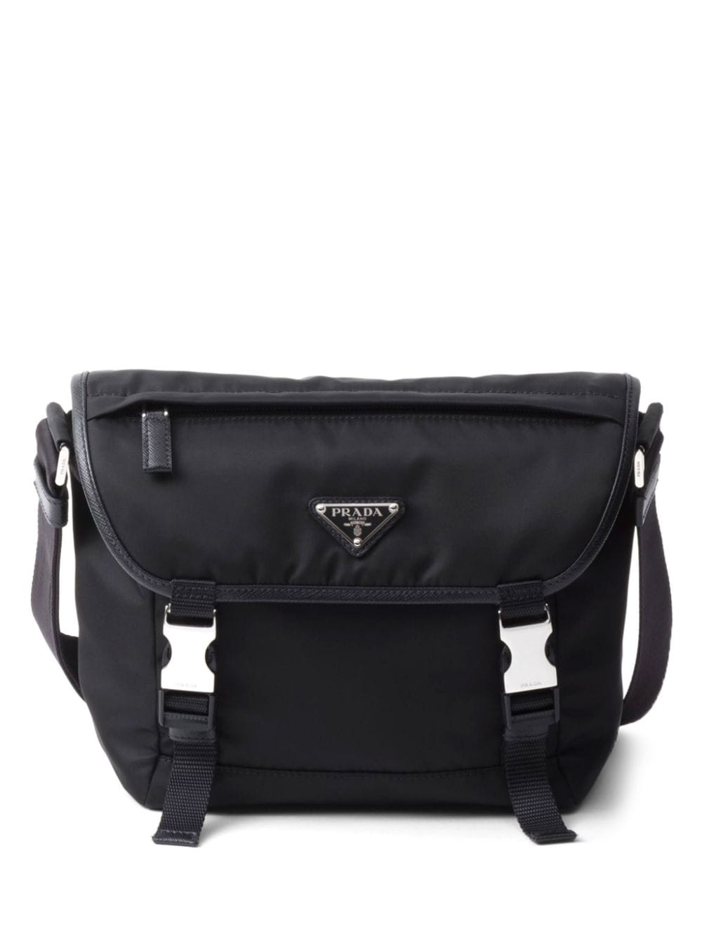 Prada Schultertasche mit Logo-Patch - Schwarz von Prada