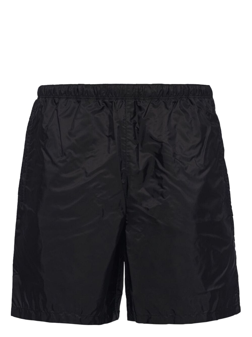 Prada Badeshorts mit Logo-Schild - Schwarz von Prada