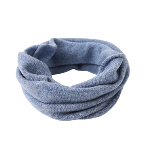 Prettystern Damen Herren Loop Schal 100% Kaschmir Cashmere Rundschal Strick-Schal unisex Rund-Halstuch Schlauch-Tuch Blau Jeansblau von Prettystern