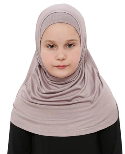 Prien Hijab Für Kinder, Türkisch Kopftuch Mädchen, Muslim Damen Schal, Viszid Tuch, Islam Kopftücher, Muslimische Frauen Khimar Abaya, Easy Kleidung, Tesettür Giyim (Hellnerz) von Prien