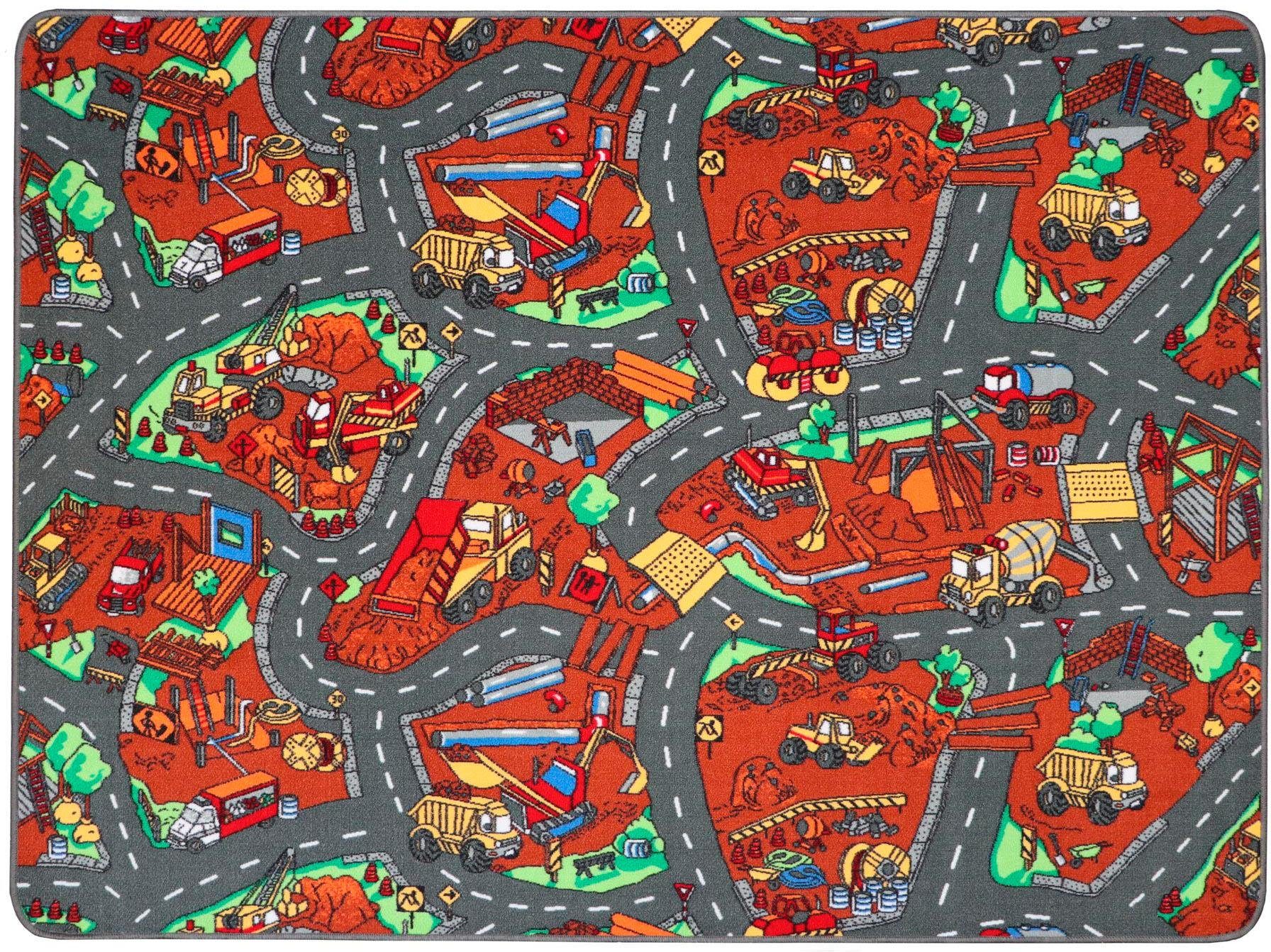 Primaflor-Ideen in Textil Kinderteppich "BAUSTELLE", rechteckig von Primaflor-Ideen In Textil