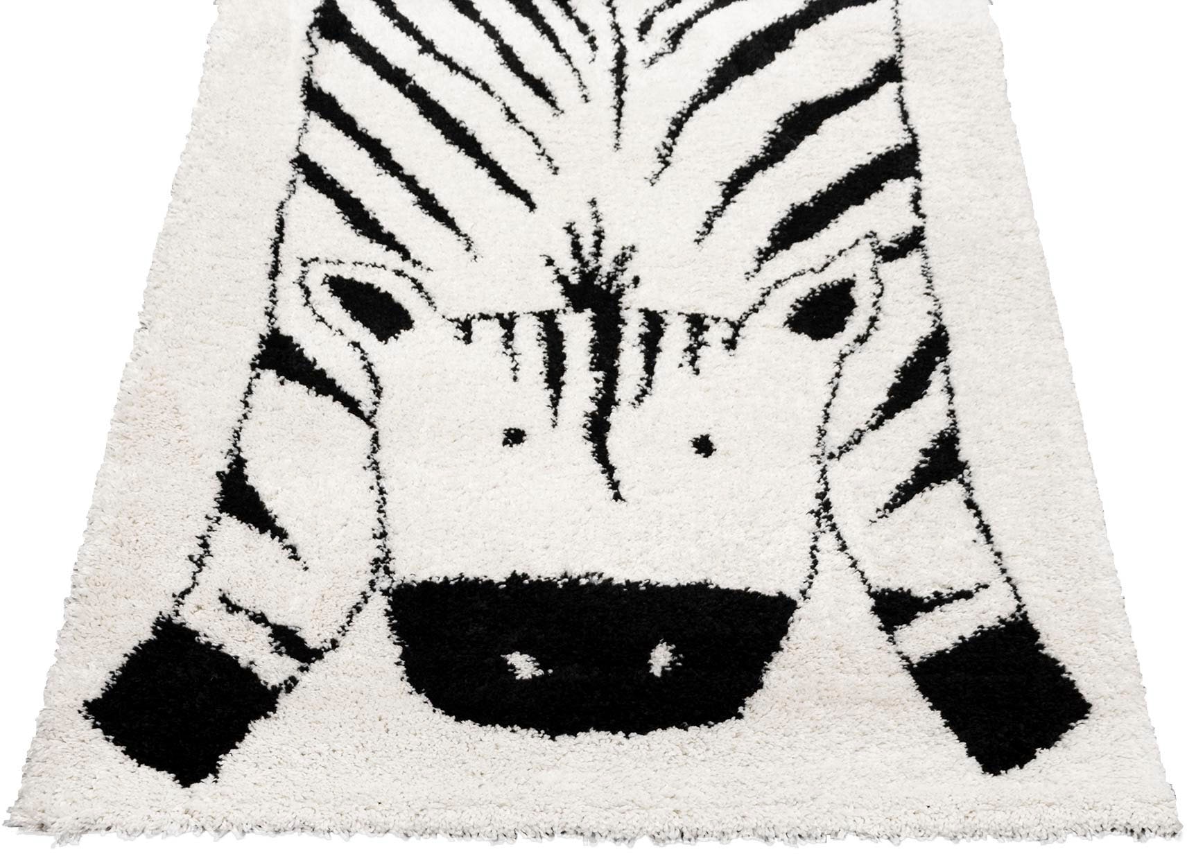 Primaflor-Ideen in Textil Kinderteppich "NOMAD - Zebra", rechteckig, Hochflor, Motiv Zebra, Kinderzimmer von Primaflor-Ideen In Textil