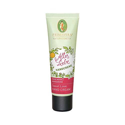 PRIMAVERA Handcreme Alles Liebe 50 ml - Duft von Rose, Neroli und Mandarine - Naturkosmetik - schützend, pflegend von Primavera