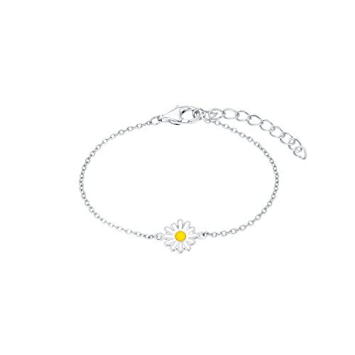 Prinzessin Lillifee Armband 925 Sterling Silber Mädchen Kinder Armschmuck, 12+2 cm, Silber, Blume, Kommt in Schmuck Geschenk Box, 2035987 von Prinzessin Lillifee