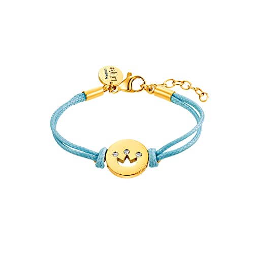 Prinzessin Lillifee Armband Edelstahl Mädchen Kinder Armschmuck, mit Zirkonia synth, 12+2 cm, Gold, Krone, Kommt in Schmuck Geschenk Box, 2034003 von Prinzessin Lillifee