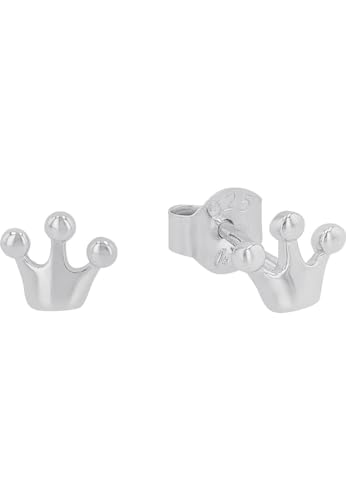 Prinzessin Lillifee Ohrstecker 925 Sterling Silber Mädchen Kinder Ohrschmuck, 0,5 cm, Silber, Krone, Kommt in Schmuck Geschenk Box, 2037931 von Prinzessin Lillifee