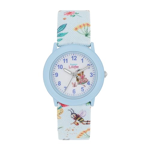 Prinzessin Lillifee Armbanduhr Mädchen Kinder Quarzuhr Analog, mit Textil Armband, Rosa, 3 bar Wasserdicht, Kommt in Uhren Geschenk Box, 2037724 von Prinzessin Lillifee