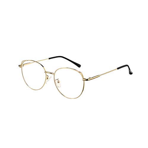 Pro Acme Blaulichtfilter Brille Damen Katzenauge Retro Brille, Computerbrille Blockieren Blaue Licht von PC/Handy/TV Blaulicht Brille (Gold) von Pro Acme