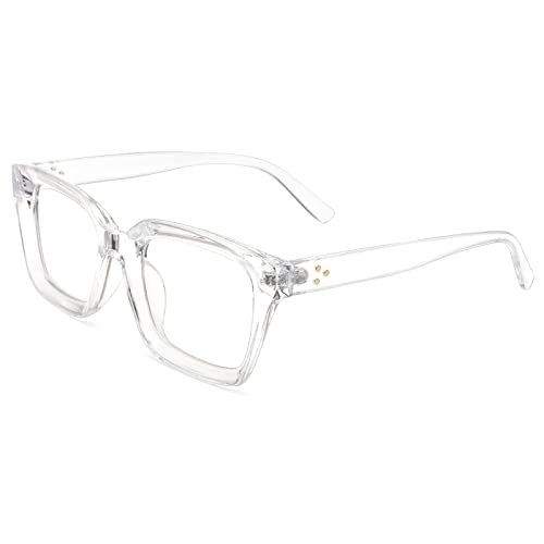 Pro Acme Blaulichtfilter Brille ohne Stärke Damen Herren, Großer Rahmen Blaulichtfilter Brillen Computerbrille von Pro Acme