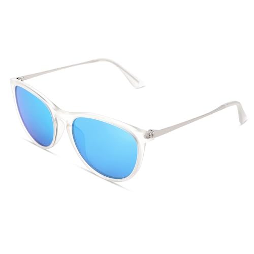 Pro Acme Polarisierte Kinder Sonnenbrille mit Blendschutzfilter für Kinder von 3-9 Jahren, Jungen und Mädchen(Transparenter Rahmen|Blau Reflektierende) von Pro Acme