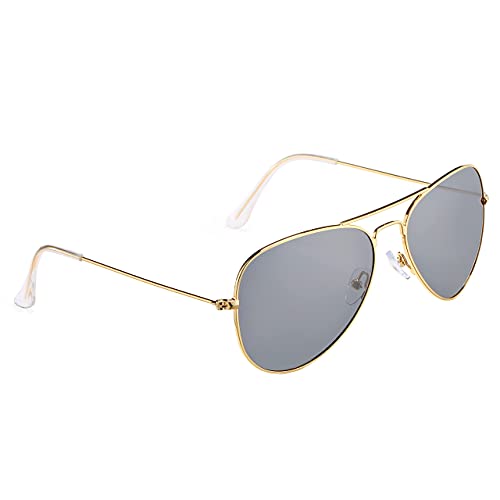 Pro Acme Sonnenbrille Herren Pilotenbrille Klassisch Polarisiert Pilot Sonnenbrille, Premium-Militärstil Eyewear UV400 Schutzobjektiv (Gold Rahmen | Grau Linse) von Pro Acme