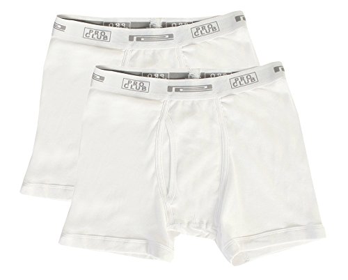 Pro Club Herren-Boxershorts, 2er-Pack, aus weicher Baumwolle - Weiß - X-Large von Pro Club