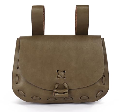 Mittelalter Gürteltasche Vintage Gürteltasche Hüfttasche LARP Renaissance Kostüm Zubehör für Damen Herren, Khaki, Mittelalter von Procos