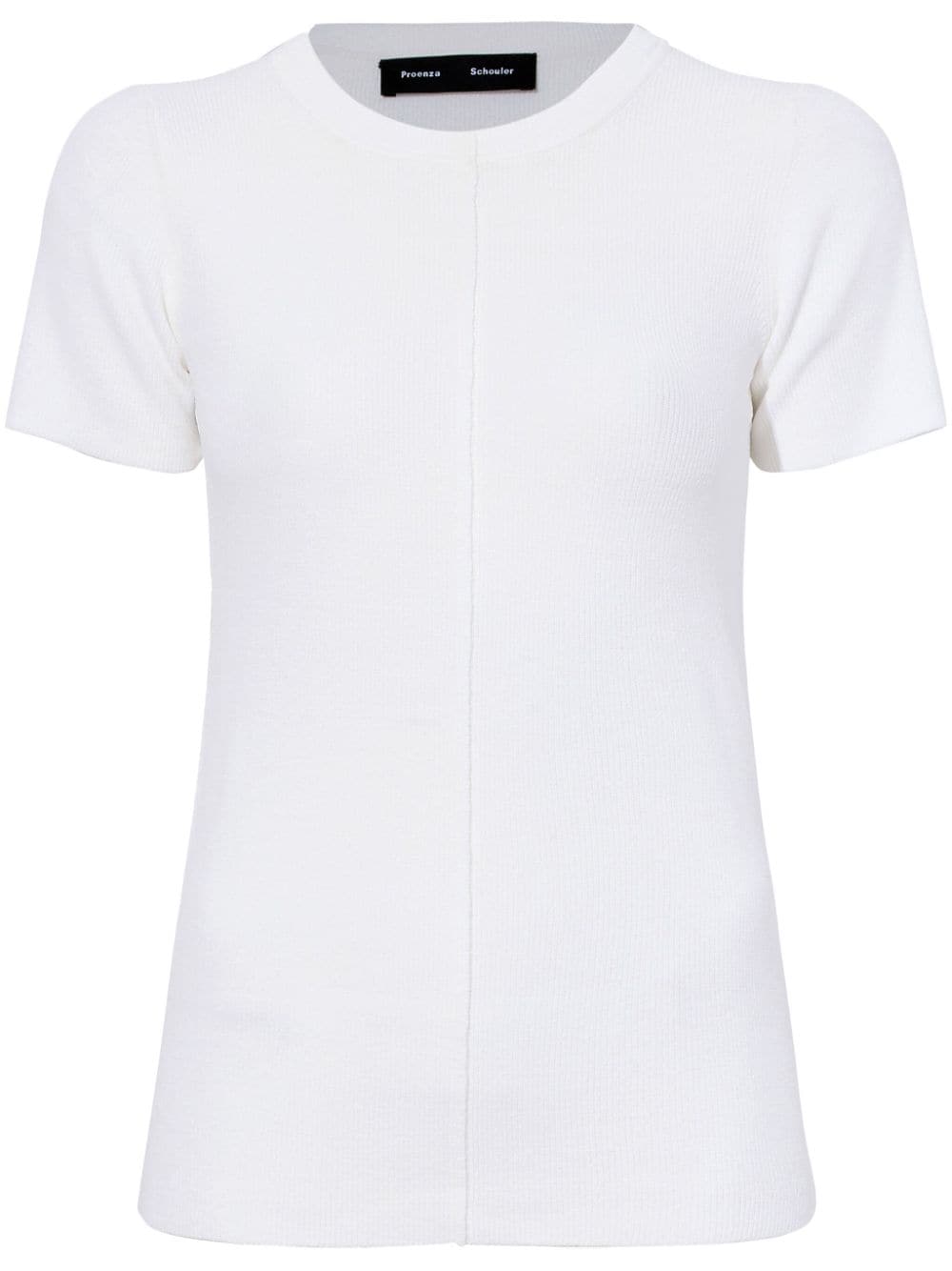 Proenza Schouler Geripptes T-Shirt mit Rundhalsausschnitt - Weiß von Proenza Schouler