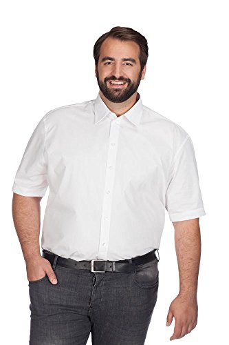 Business Kurzarm-Hemd Plus Size Herren, Weiß, 5XL von Promodoro