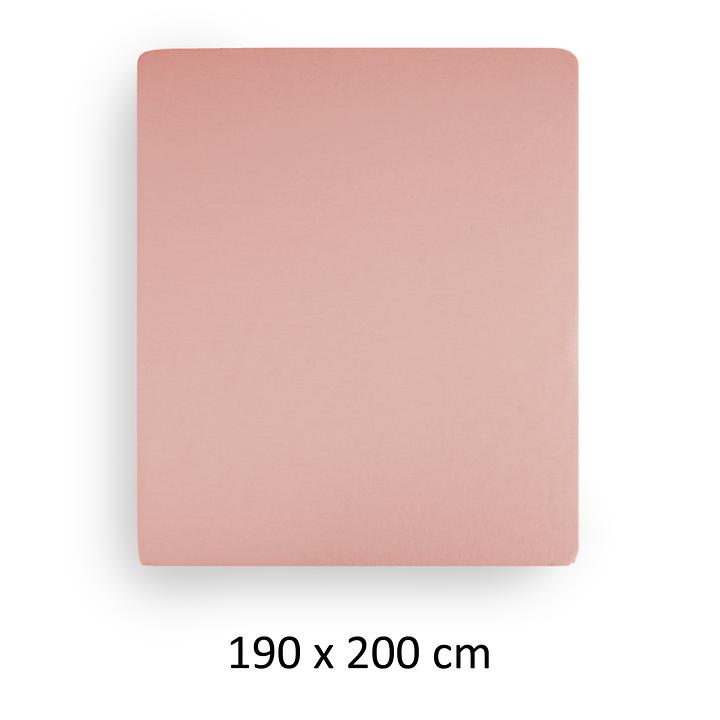 Spannbettlaken 'Lavara' rosé, 190 x 200 cm von promondo living