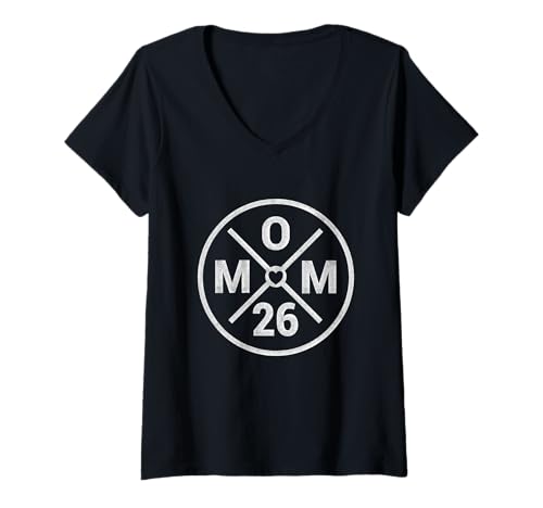 Damen Mama 2026 Baby Ankündigung für bald zu sein World's Best Moms T-Shirt mit V-Ausschnitt Damen Mama 2026 Baby Ankündigung für bald zu sein World's Best Moms T-Shirt mit V-Ausschnitt von Promoted To Mom 2026 Baby Announcement Pregnancy