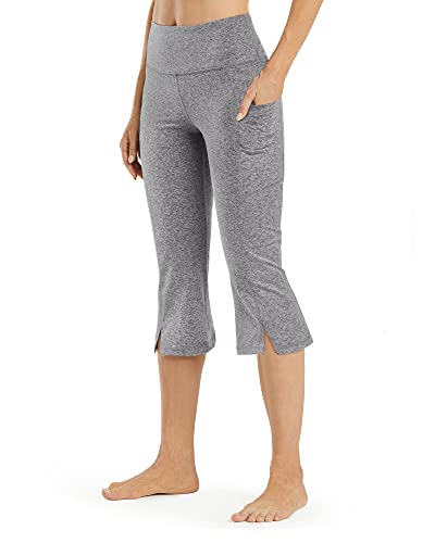 Promover Yoga Hosen Damen Mit Taschen Activewear Hosen Bootleg Schlaghose Bootcut Sporthose Hohe Taille Flare Hose Jazzpants von Promover