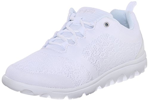 Propét Damen TravelActiv Sneaker, Weiss/opulenter Garten, 44 EU Weit von Propét