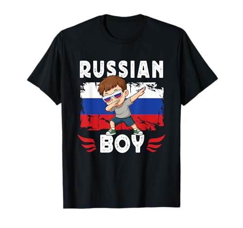 Proud Russian Boy Dab Pose Russian Son Guy Russia Flag T-Shirt Proud Russian Boy Dab Pose Russian Son Guy Russia Flag T-Shirt von Proud Nations Novelty Designs 5