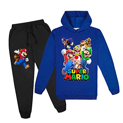 Proxiceen Joggingbekleidung für Kinder,Cartoon Pullover Hoodies+Jogginghose,Mädchen Jungen Kapuzen-Sweatshirt-Set 3-14 Jahre (02,150) von Proxiceen