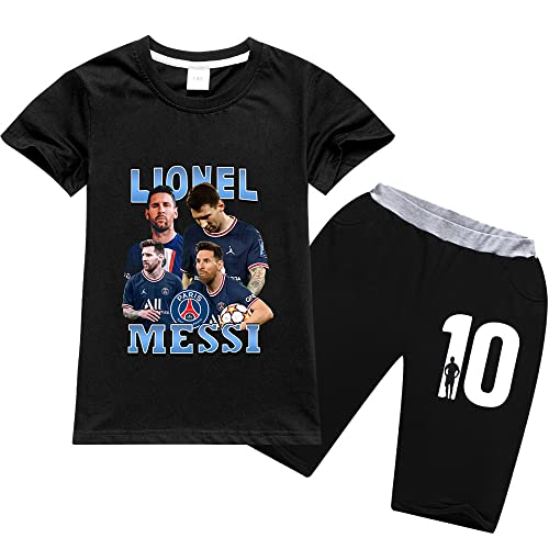 Kurzer Fußball-Schlafanzug, Kurzarm-Pyjama-Set für Kinder, Geschenke für Kinder (A1,140cm) von Proxiceen