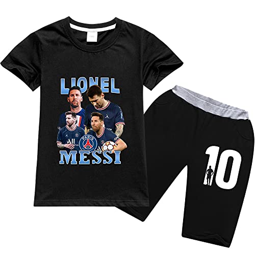 Kurzer Fußball-Schlafanzug, Kurzarm-Pyjama-Set für Kinder, Geschenke für Kinder (A1,170cm) von Proxiceen