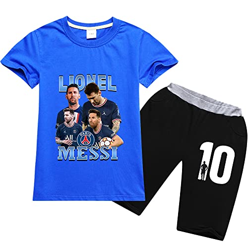 Kurzer Fußball-Schlafanzug, Kurzarm-Pyjama-Set für Kinder, Geschenke für Kinder (A3,150cm) von Proxiceen