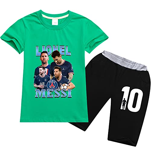 Kurzer Fußball-Schlafanzug, Kurzarm-Pyjama-Set für Kinder, Geschenke für Kinder (A4,150cm) von Proxiceen