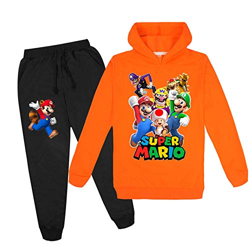 Proxiceen Joggingbekleidung für Kinder,Cartoon Pullover Hoodies+Jogginghose,Mädchen Jungen Kapuzen-Sweatshirt-Set 3-14 Jahre(05,150) von Proxiceen