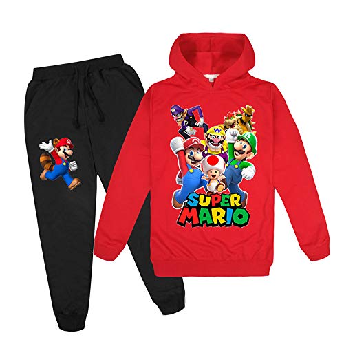 Proxiceen Joggingbekleidung für Kinder,Cartoon Pullover Hoodies+Jogginghose,Mädchen Jungen Kapuzen-Sweatshirt-Set 3-14 Jahre (04,140) von Proxiceen