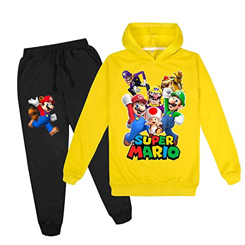 Proxiceen Joggingbekleidung für Kinder,Cartoon Pullover Hoodies+Jogginghose,Mädchen Jungen Kapuzen-Sweatshirt-Set 3-14 Jahre (06,150) von Proxiceen