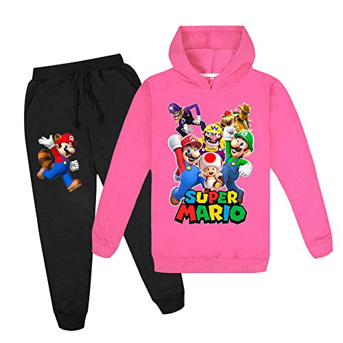 Proxiceen Joggingbekleidung für Kinder,Cartoon Pullover Hoodies+Jogginghose,Mädchen Jungen Kapuzen-Sweatshirt-Set 3-14 Jahre (07,100) von Proxiceen