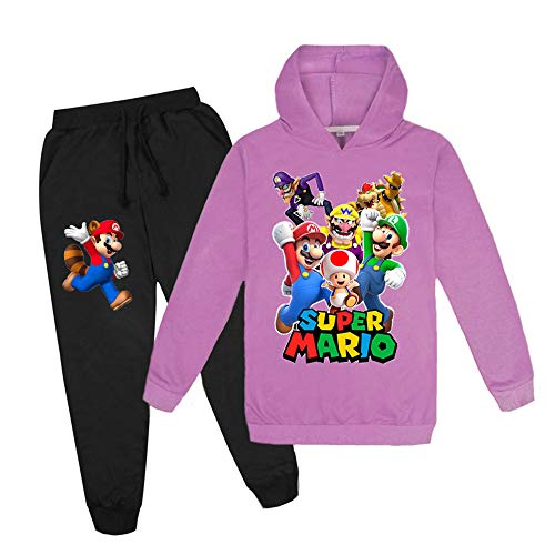 Proxiceen Joggingbekleidung für Kinder,Cartoon Pullover Hoodies+Jogginghose,Mädchen Jungen Kapuzen-Sweatshirt-Set 3-14 Jahre (09,150) von Proxiceen