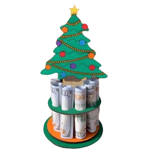 Pruojhw Weihnachtsgeldbörse aus Holz, Weihnachtsgeldbörse aus Holz | Doppelschichtige Weihnachtsgeldbörse – Weihnachtsgeldbörse für Bargeld, mehrere Löcher zum Platzieren von Geld, Weihnachtsmann Pruojhw Weihnachtsgeldbörse aus Holz, Weihnachtsgeldbörse aus Holz | Doppelschichtige Weihnachtsgeldbörse – Weihnachtsgeldbörse für Bargeld, mehrere Löcher zum Platzieren von Geld, Weihnachtsmann von Pruojhw