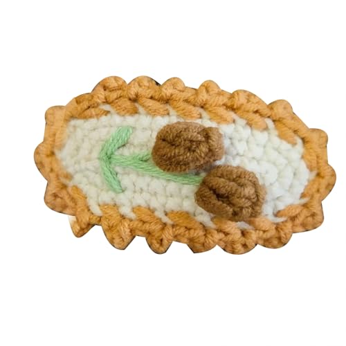 & Fun Haarspange aus Wolle, gestrickt, Blume, Haarspangen, bunte Haarnadel, einzigartiges Haar-Accessoire für Kinder & Fun Haarspange aus Wolle, gestrickt, Blume, Haarspangen, bunte Haarnadel, einzigartiges Haar-Accessoire für Kinder von Psdndeww