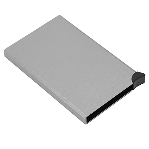 Pssopp Exquisite Visitenkarten-Brieftasche, Diebstahlschutz, antimagnetisch, für 15–20 Karten, geeignet für Geschäftsreisen, Aluminiumlegierung + PU, Schwarz von Pssopp