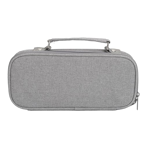 Pssopp Handheld-Stifttasche, Großes Fassungsvermögen, Langlebige Canvas-Bleistifttasche, Bleistift-Organizer für Kinder, Teenager, Frauen und Männer (Grey) von Pssopp